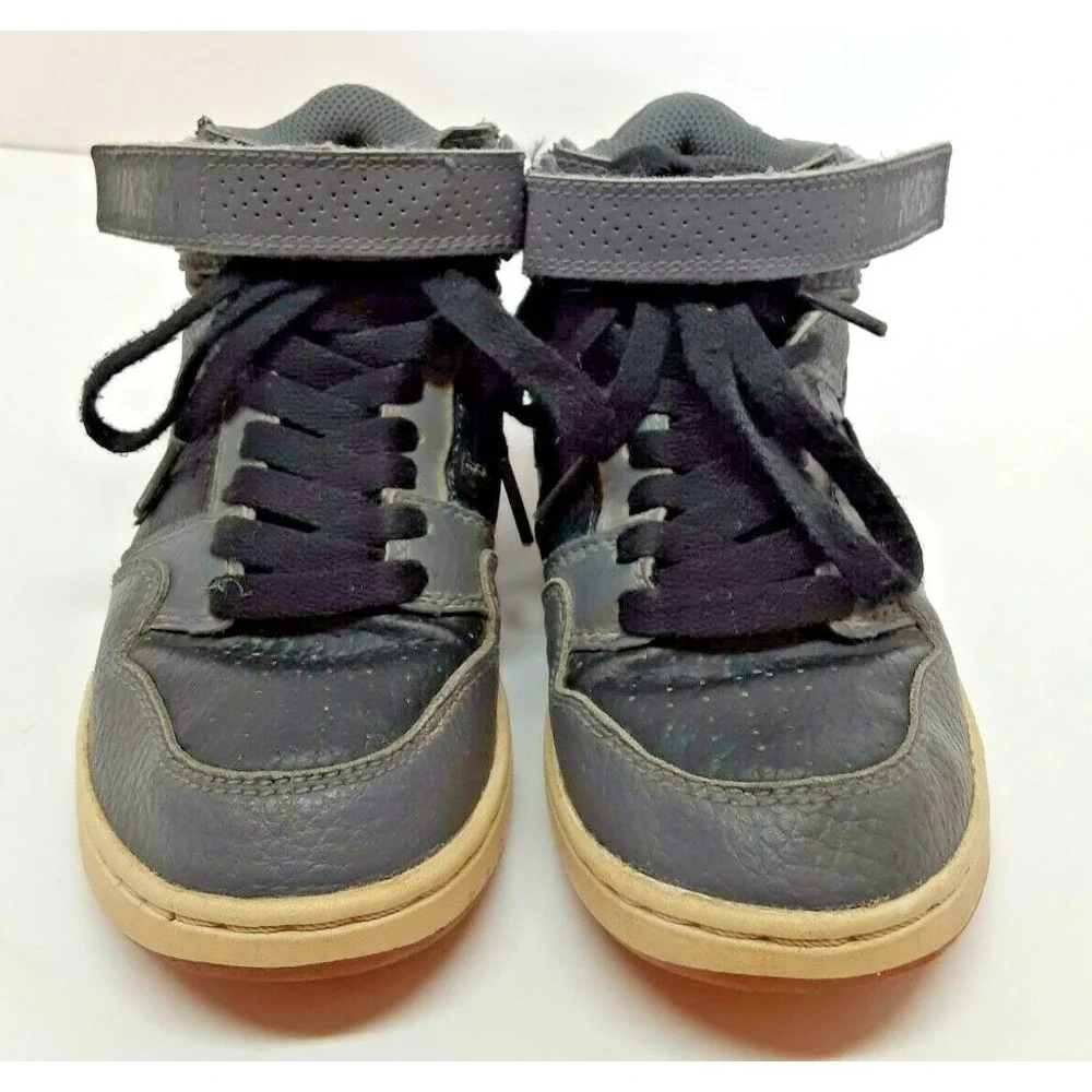 Nike SB‎ Mogan Mid 2 GS Grey Black Gum Sole Kids Sneakers 645025-004 Size 13C